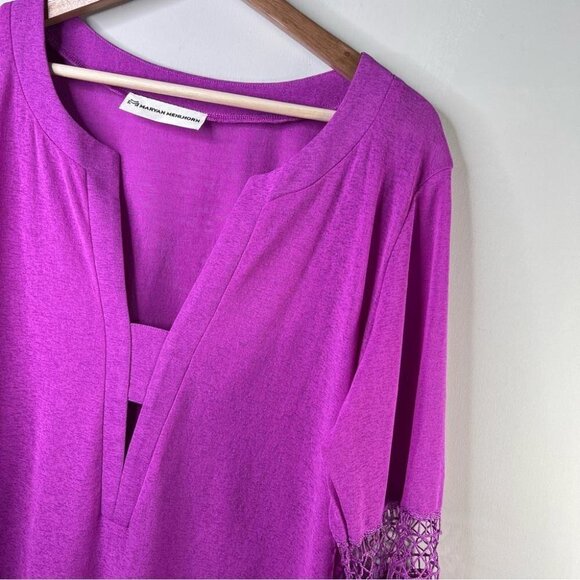 Maryan Mehlhorn Womens Size Medium Swim Cover Up Fuchsia Tunic Beach Vacation - Picture 4 of 10